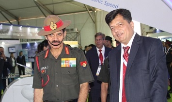 Indian Army Chief visits BrahMos pavilion during Defexpo 2016